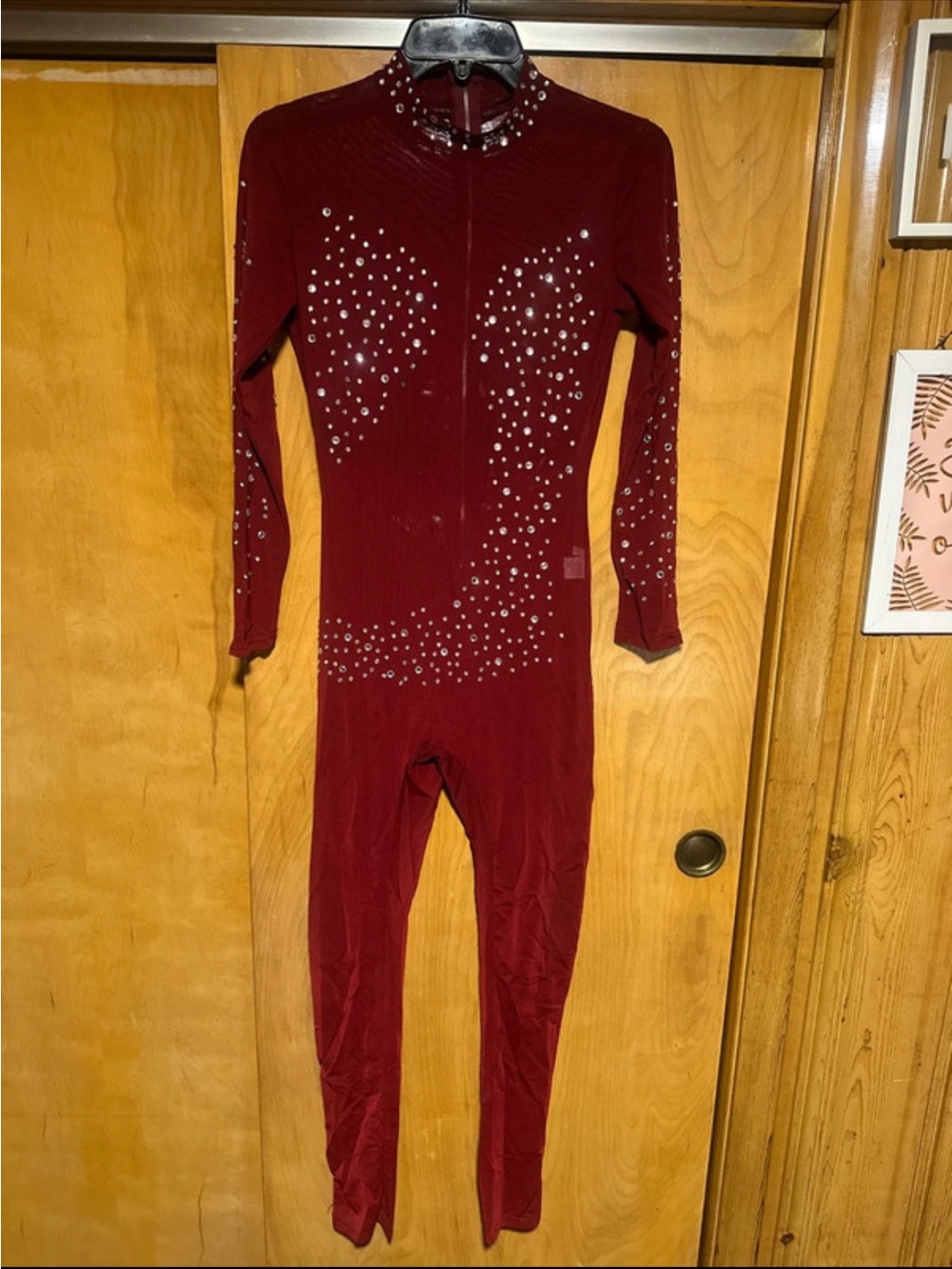 This jumpsuit is completely see-through front and back